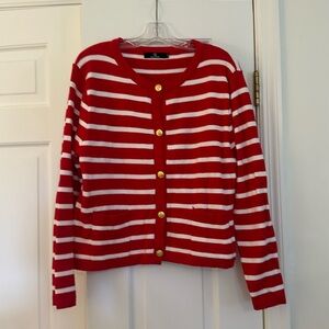 Women’s red cardigan